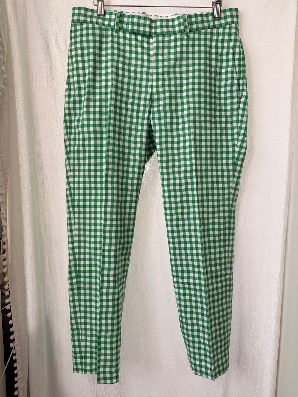 RLX, Green Gingham Golf Trousers, sz 32/30